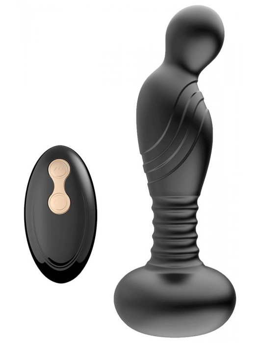 Черный массажер простаты с вибрацей и возвратно-поступательными движениями - Boys of Toys - во Владикавказе купить с доставкой