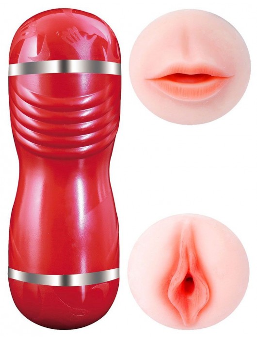 Двусторонний мастурбатор в колбе Cleo - вагина и ротик - Boys of Toys - во Владикавказе купить с доставкой