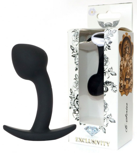 Черная анальная втулка Curved - 7,5 см. - Boys of Toys