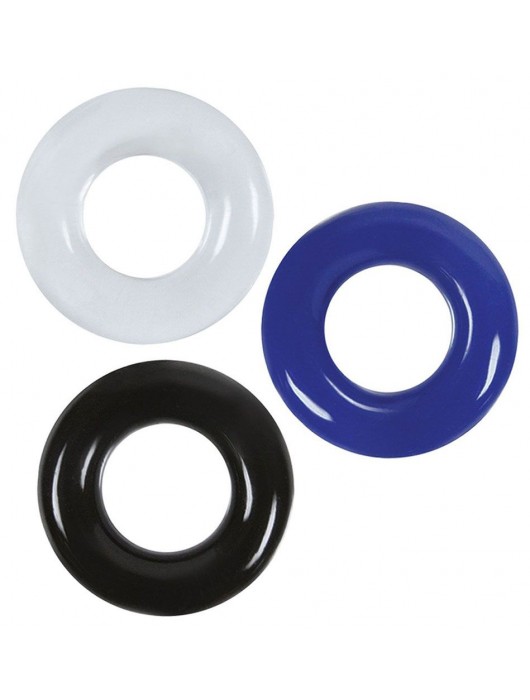 Набор из 3 эрекционных колец без рельефа - Boys of Toys - во Владикавказе купить с доставкой