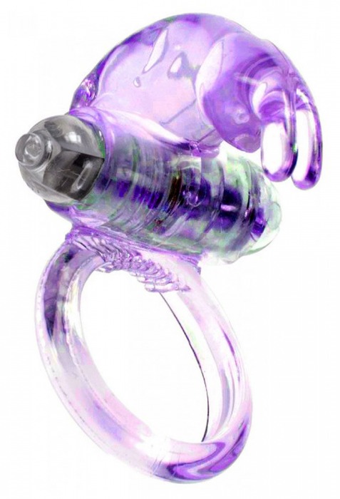 Сиреневое эрекционное виброкольцо с клиторальным зайчиком - Boys of Toys - во Владикавказе купить с доставкой