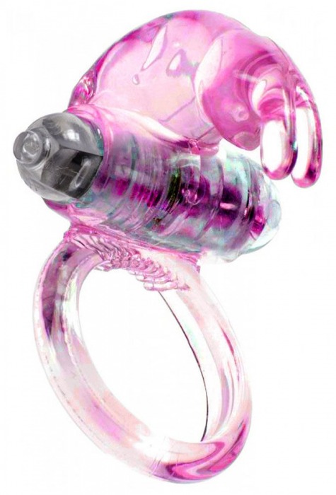 Розовое эрекционное виброкольцо с клиторальным зайчиком - Boys of Toys - во Владикавказе купить с доставкой