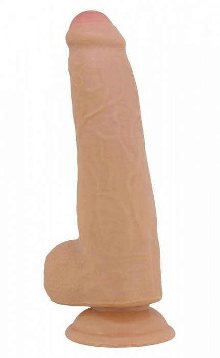 Телесный фаллоимитатор с подвижной кожей Draco - 23,3 см. - Baile