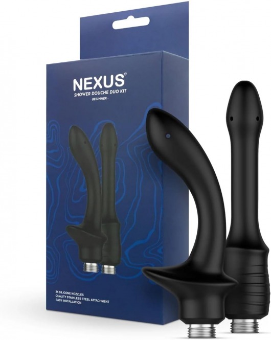 Набор из 2 насадок для анального душа Shower Douche Duo Kit Beginner - Nexus Range - купить с доставкой во Владикавказе