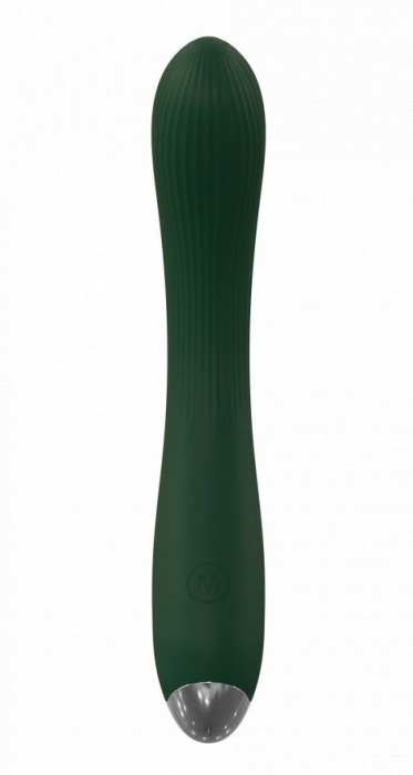 Зеленый гибкий силиконовый вибратор - 20,5 см. - Secwell