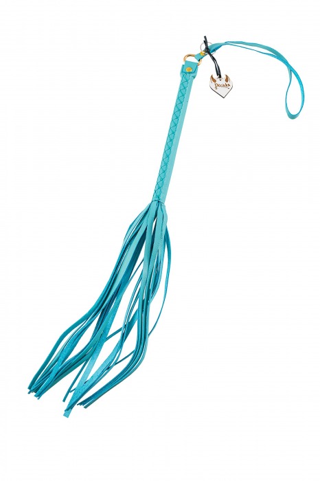 Голубая кожаная плеть - 50 см. - Pecado - купить с доставкой во Владикавказе