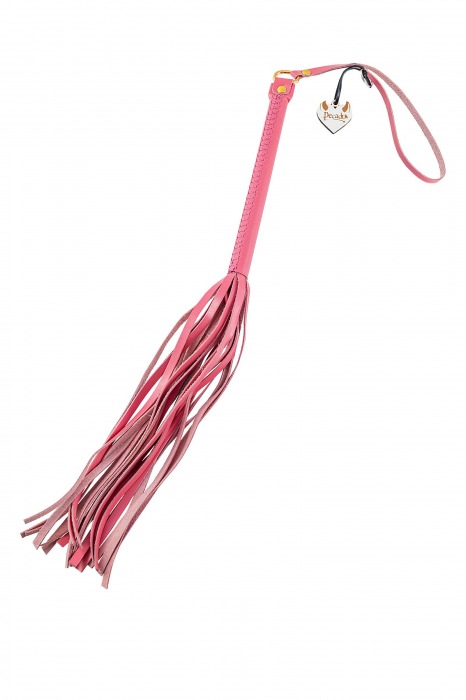 Розовая кожаная плеть - 50 см. - Pecado - купить с доставкой во Владикавказе