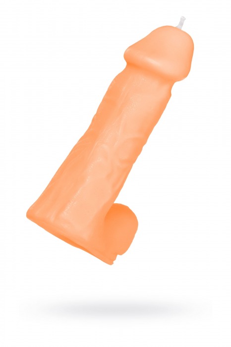 Оранжевая сувенирная свеча «Пенис» - Pecado - купить с доставкой во Владикавказе