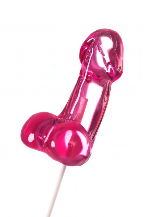 Розовый леденец в форме члена со вкусом айриш крим - 80 гр. - Sosuчki - купить с доставкой во Владикавказе