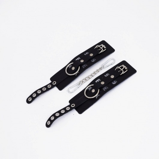 Черные кожаные наручники Sex - Crazy Handmade - купить с доставкой во Владикавказе