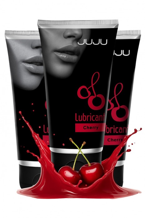 Набор из 3 съедобных лубрикантов JUJU со вкусом вишни - JuJu - купить с доставкой во Владикавказе