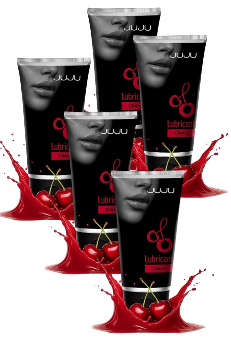 Набор из 5 съедобных лубрикантов JUJU со вкусом вишни - JuJu - купить с доставкой во Владикавказе