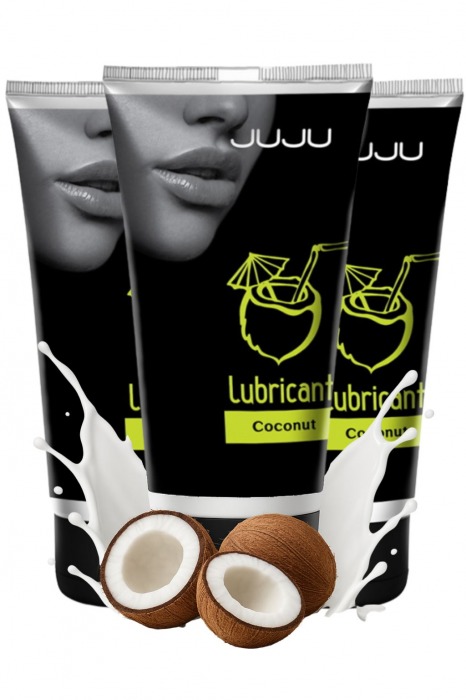 Набор из 3 съедобных лубрикантов JUJU со вкусом кокоса - JuJu - купить с доставкой во Владикавказе
