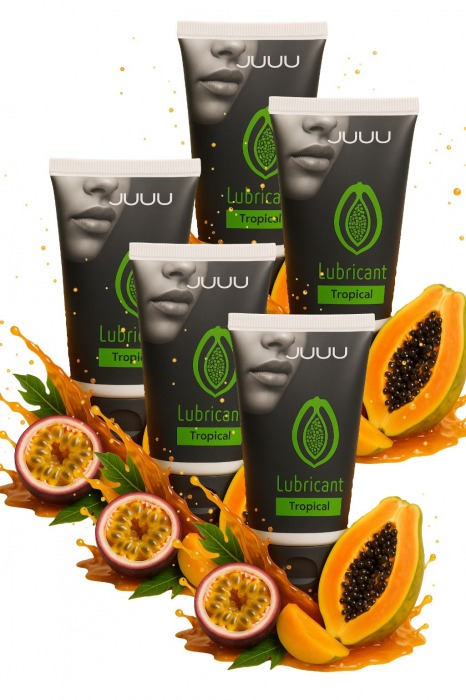Набор из 5 съедобных лубрикантов JUJU со вкусом тропических фруктов - JuJu - купить с доставкой во Владикавказе