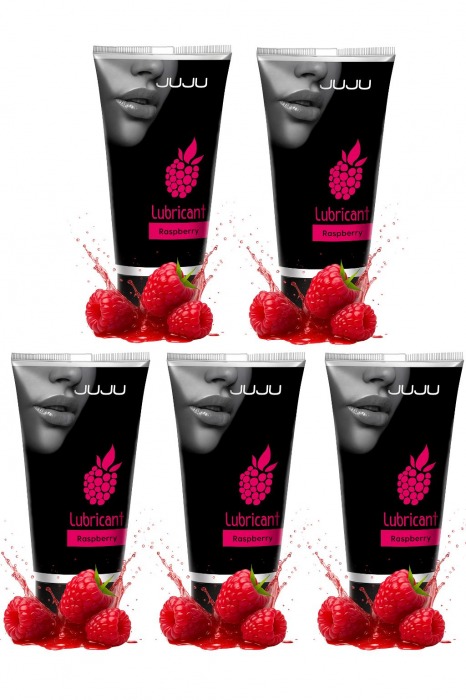 Набор из 5 съедобных лубрикантов JUJU со вкусом малины - JuJu - купить с доставкой во Владикавказе