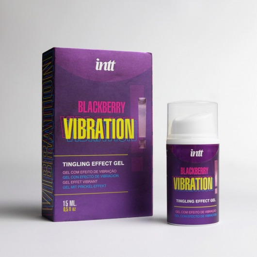 Стимулирующий гель с эффектом вибрации Blackberry Vibration - 15 мл. - INTT - купить с доставкой во Владикавказе