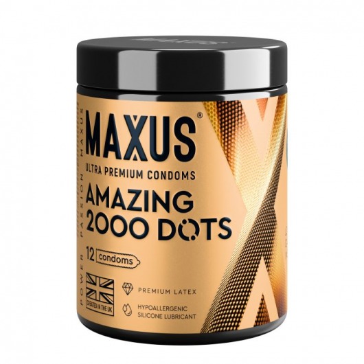 Точечные презервативы MAXUS 2000 Amazing Dots с железным кейсом - 12 шт. - Maxus - купить с доставкой во Владикавказе