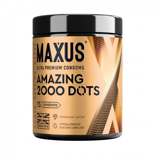 Точечные презервативы MAXUS 2000 Amazing Dots с железным кейсом - 15 шт. - Maxus - купить с доставкой во Владикавказе