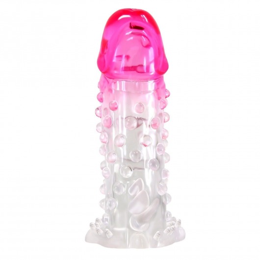 Прозрачно-розовая насадка на пенис Wilford - 13,5 см. - Baile - во Владикавказе купить с доставкой