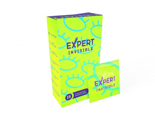 Ультратонкие презервативы Expert Invisible - 15 шт. - Expert - купить с доставкой во Владикавказе