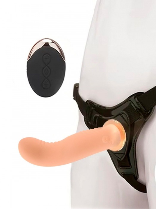 Женский вибрострапон со съемной насадкой и пультом ДУ - Erokay - купить с доставкой во Владикавказе