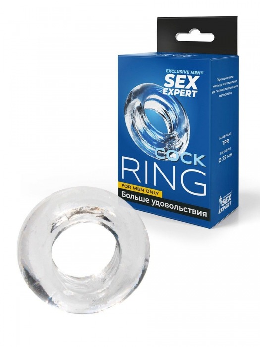 Прозрачное эрекционное кольцо-бублик - Sex Expert - во Владикавказе купить с доставкой