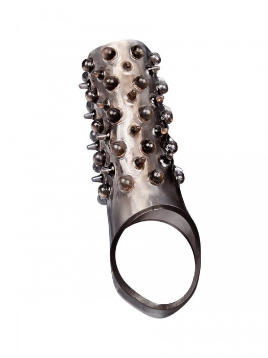 Дымчатая насадка на пенис с шипами и выпуклостями - 12,5 см. - Sex Expert - во Владикавказе купить с доставкой