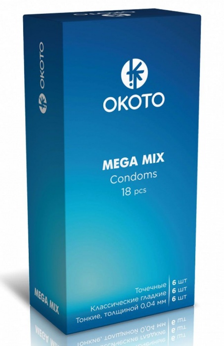 Презервативы OKOTO Mega Mix - 18 шт. - Sitabella - купить с доставкой во Владикавказе