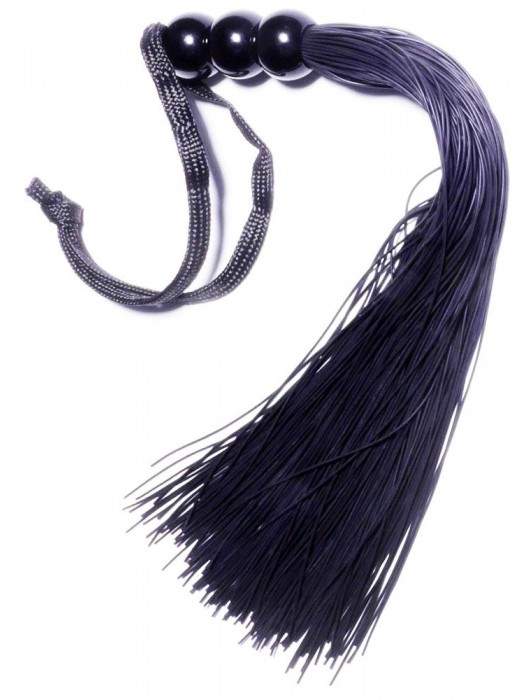 Черная силиконовая плетка - 25,4 см. - Boys of Toys - купить с доставкой во Владикавказе