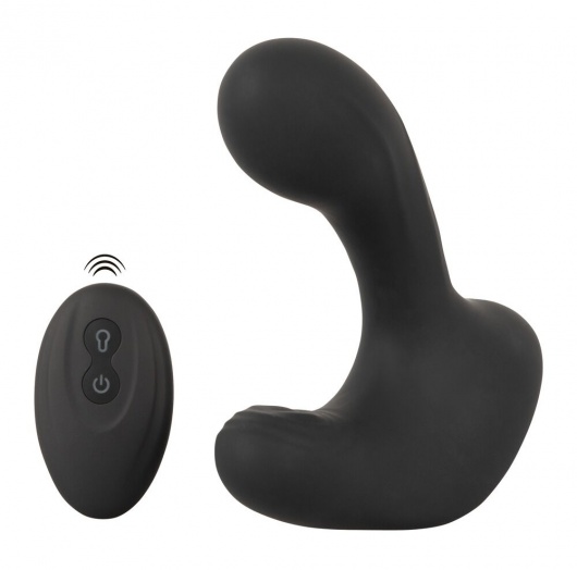 Черная анальная вибропробка с функцией расширения RC Butt Plug with 3 functions - Orion - во Владикавказе купить с доставкой