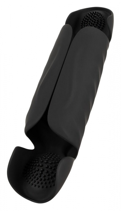 Черный вибромастурбатор с трехточечной стимуляцией Penis Trainer with 3 Point Stimulation - Orion - во Владикавказе купить с доставкой