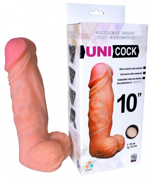 Фаллическая насадка Харнесс UNICOCK 10  - 25 см. - LOVETOY (А-Полимер) - купить с доставкой во Владикавказе