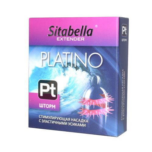 Стимулирующая насадка со спиралью из усиков Platino  Шторм - Sitabella - купить с доставкой во Владикавказе