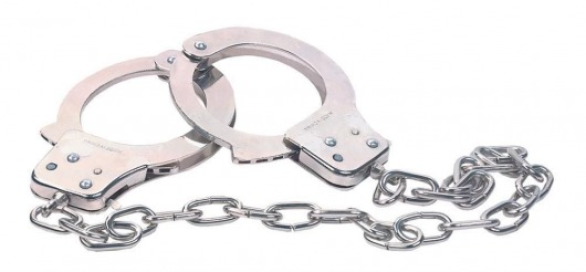 Наручники из металла с длинной цепочкой CHROME HANDCUFFS METAL HANDCUFFS W. KEY - NMC - купить с доставкой во Владикавказе