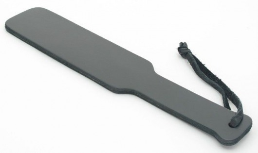 Чёрная кожаная пхопушка - 30,5 см. - БДСМ Арсенал - купить с доставкой во Владикавказе