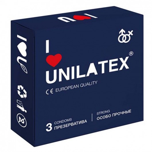Ультрапрочные презервативы Unilatex Extra Strong - 3 шт. - Unilatex - купить с доставкой во Владикавказе