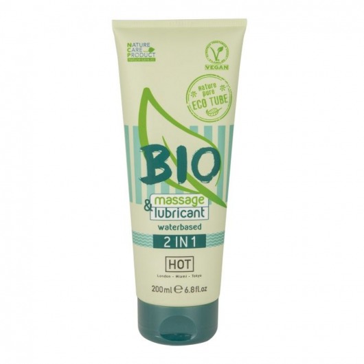 Массажный гель-лубрикант Bio 2-in-1 - 200 мл. - HOT - купить с доставкой во Владикавказе