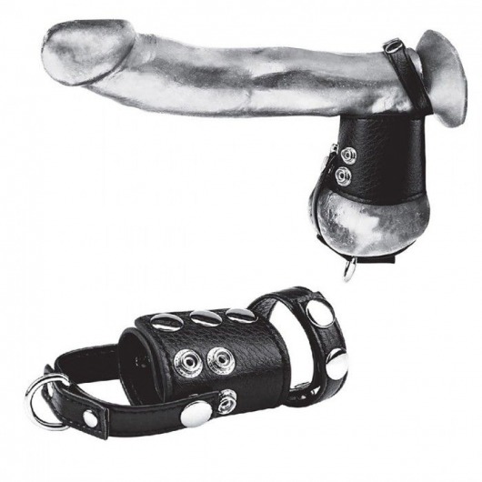 Кольцо на член и мошонку Cock Ring With 2  Ball Stretcher And Optional Weight Ring - BlueLine - во Владикавказе купить с доставкой