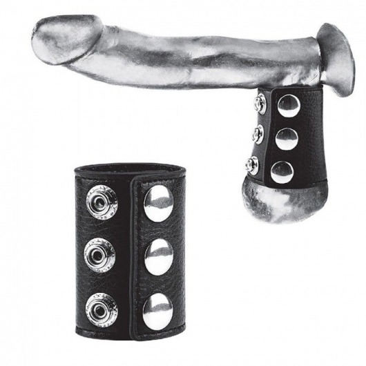 Утяжка на пенис на кнопочках 100% PVC STRAP WITH METAL SNAP - BlueLine - купить с доставкой во Владикавказе