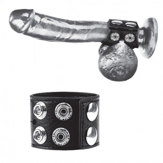 Ремень на член и мошонку 1.5  Cock Ring With Ball Strap - BlueLine - купить с доставкой во Владикавказе