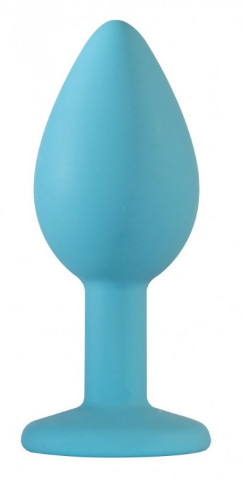 Малая голубая анальная пробка Emotions Cutie Small с розовым кристаллом - 7,5 см. - Lola Games - купить с доставкой во Владикавказе