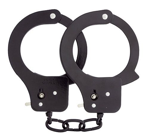 Чёрные наручники из листового металла BONDX METAL CUFFS BLACK - Dream Toys - купить с доставкой во Владикавказе