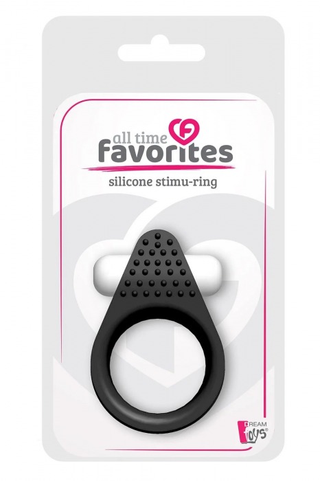 Чёрное эрекционное кольцо LIT-UP SILICONE STIMU RING 1 BLACK - Dream Toys - во Владикавказе купить с доставкой