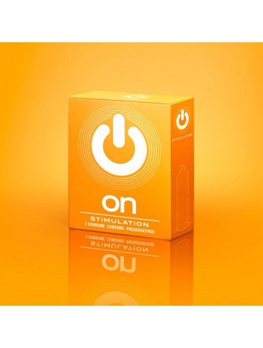 Презервативы ON) Stimulation с точками - 3 шт. - ON) - купить с доставкой во Владикавказе