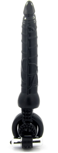 Черная вибронасадка с анальным стимулятором - ToyFa - во Владикавказе купить с доставкой