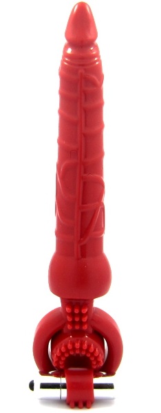 Красная вибронасадка с анальным стимулятором - ToyFa - во Владикавказе купить с доставкой