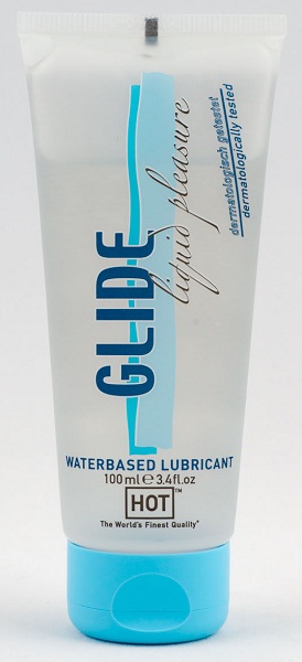 Интимная смазка на водной основе Glide - 100 мл. - HOT - купить с доставкой во Владикавказе