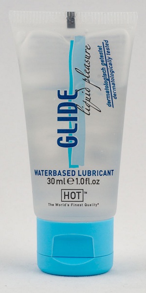 Интимная смазка на водной основе Glide - 30 мл. - HOT - купить с доставкой во Владикавказе