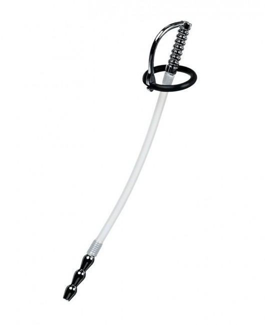 Силиконовый уретральный плаг со сменными фиксирующими кольцами Metal - ToyFa - купить с доставкой во Владикавказе