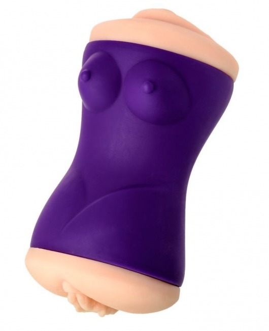 Двухсторонний мастурбатор JOS YARA в фиолетовой колбе - JOS - во Владикавказе купить с доставкой